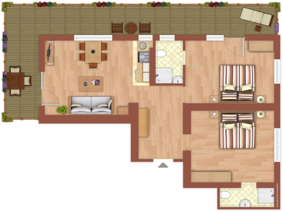 Rosenhof Am See Ferienwohnung Seerosensuite Thiersee Luaran gambar